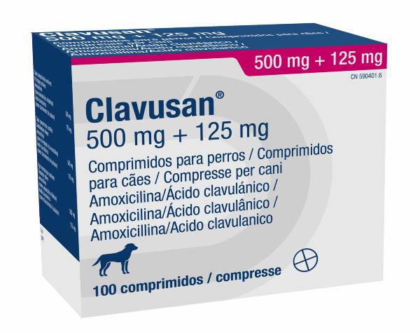 Clavusan 500 mg/125 mg comprimidos para cães e gatos