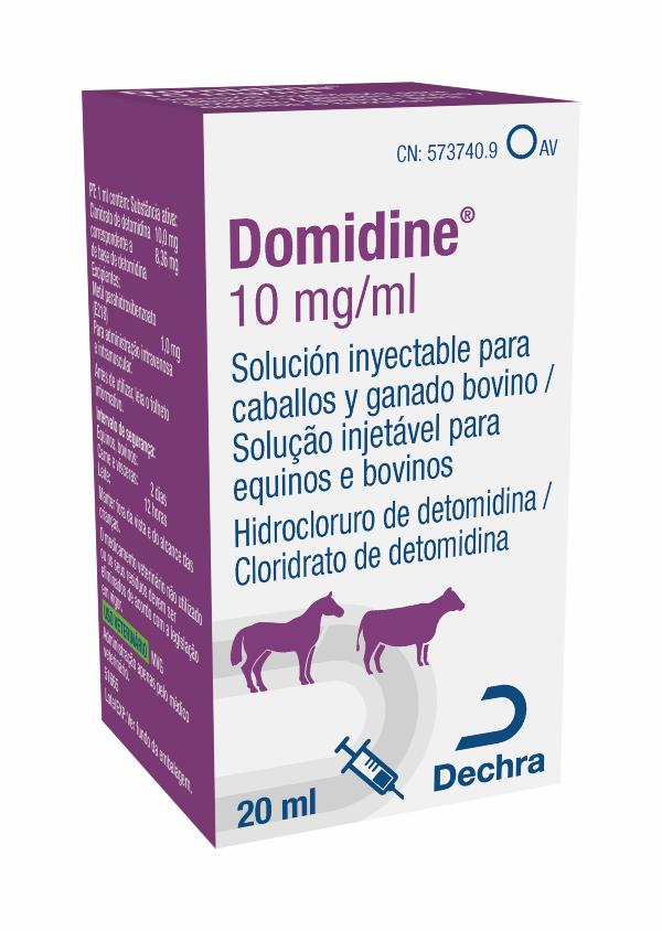 Detomidina injectável para equinos e bovinos