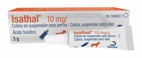 Isathal 10 mg/g colírio, suspensão para cães