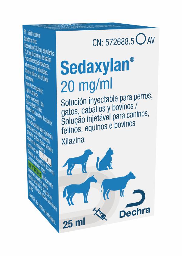 Sedaxylan 20 mg/ml solução injetável para caninos, felinos, equinos e bovinos