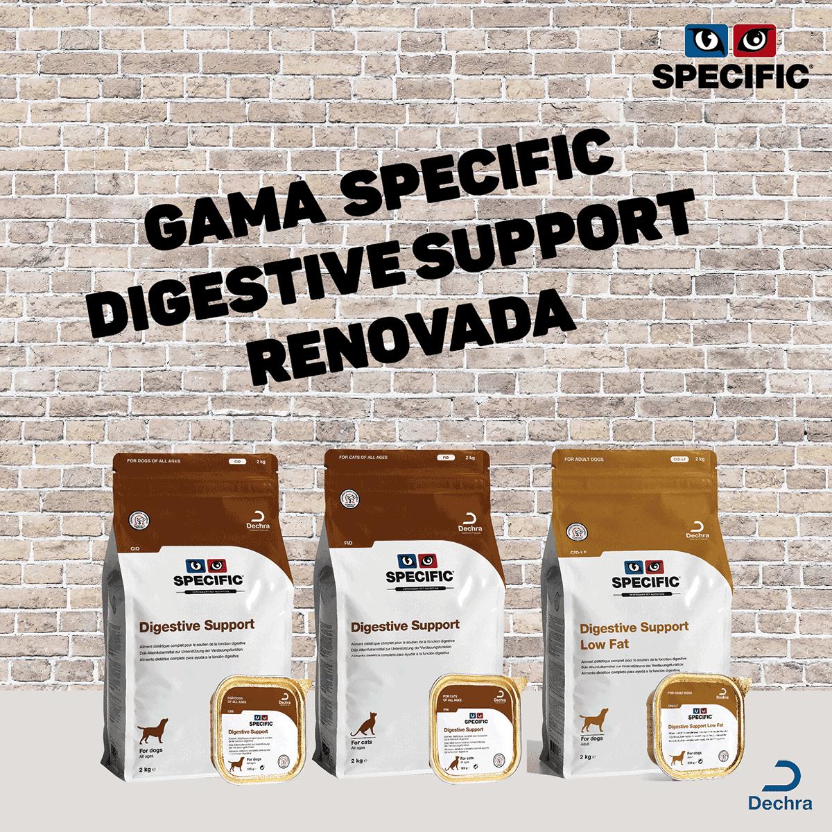 Gama SPECIFIC DIGESTIVE SUPPORT renovada