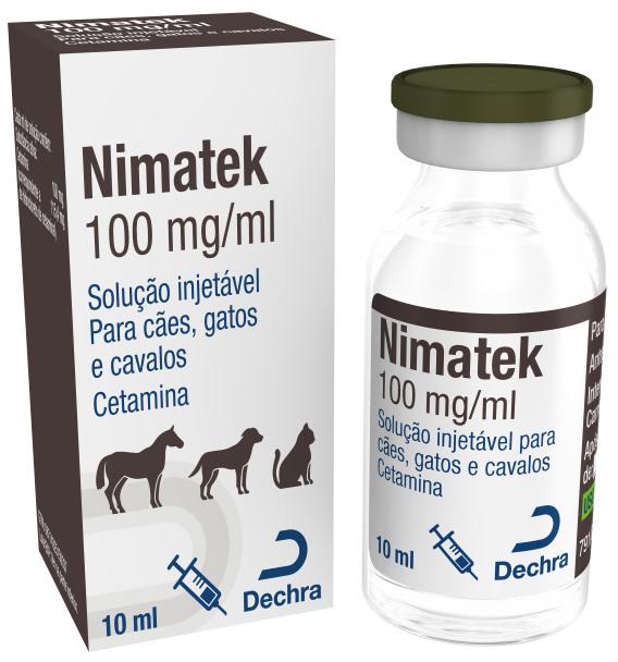 Cetamina injetável para cães, gatos e cavalos