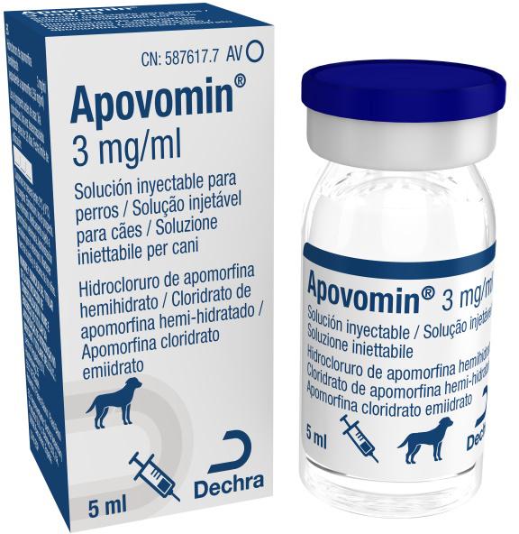 Apovomin 3 mg/ml solução injetável para cães
