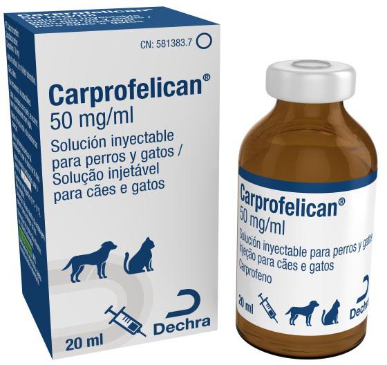 Carprofelican 50 mg/ml solução injetável para cães e gatos