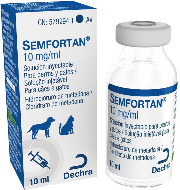Semfortan 10 mg/ml, solução injetável para cães e gatos.