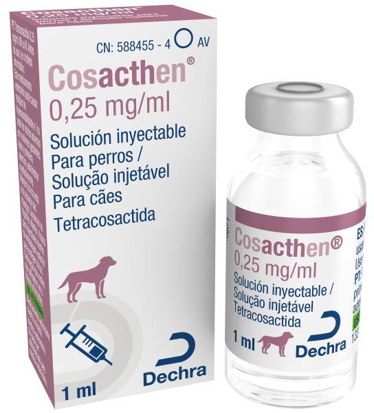 Cosacthen 0,25 mg/ml solução injetável para cães