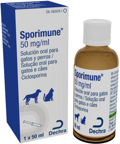 Ciclosporina em solução oral para cães e gatos