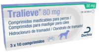 Tralieve 80 mg comprimidos para mastigar para cães