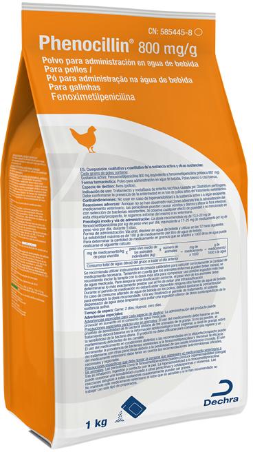 800 mg/g pó para administração na água de bebida para galinhas